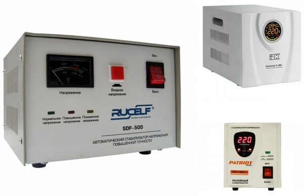 Estabilizadores electromecánicos, electrónicos y de relé.