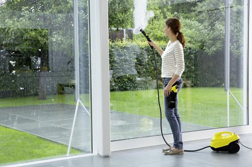  Limpiar las ventanas con un limpiador a vapor.