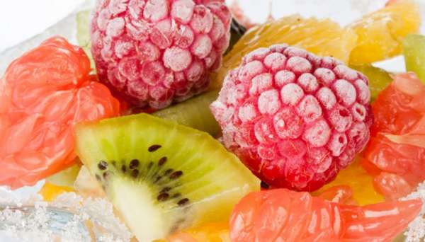  Frambuesas congeladas y kiwi