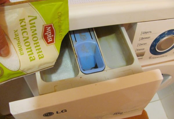  Pulizia della lavatrice con acido citrico