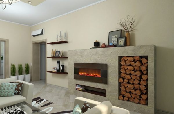  Chimenea eléctrica empotrada.
