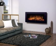  Chimenea eléctrica con efecto de fuego vivo.