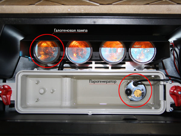  El aparato de la electrochimenea con el generador de vapor.