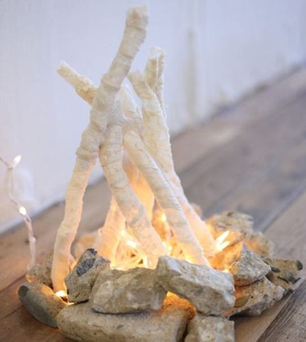  Chimenea casera para chimenea eléctrica.