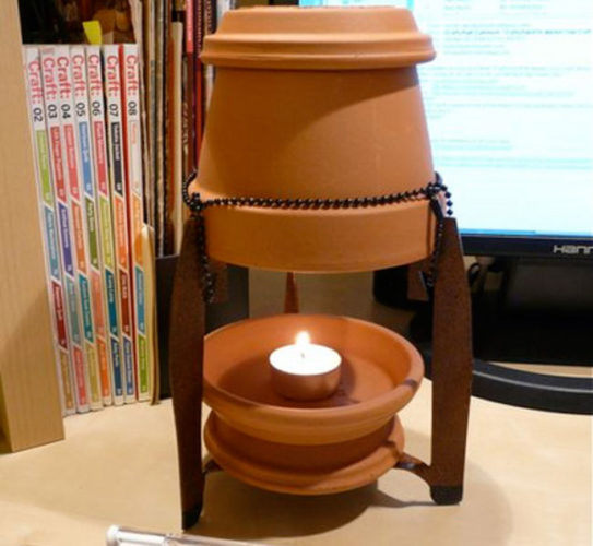  Calentador de Velas y Macetas