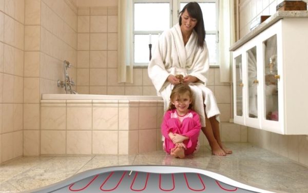  Suelos radiantes en el baño.