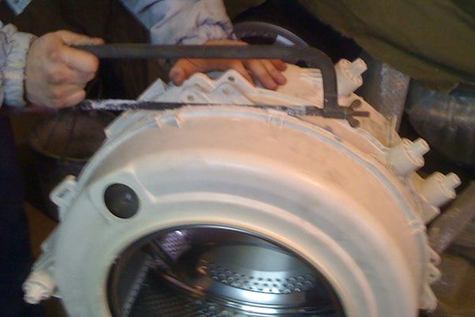  Aserrar el tanque no plegable
