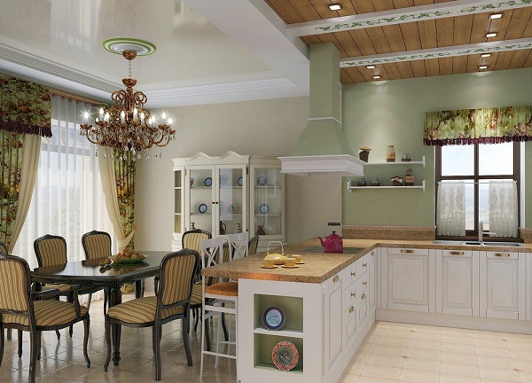  Cocina combinada con comedor.