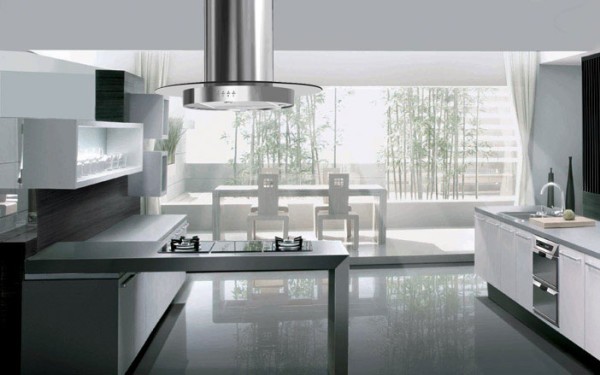  Isla campana en la cocina.