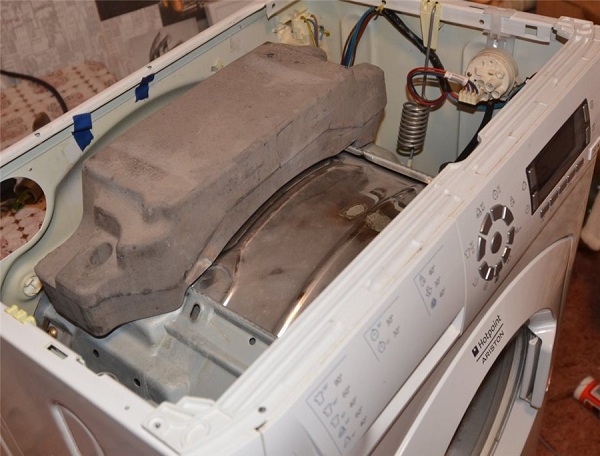  Tambor dentro de la máquina.