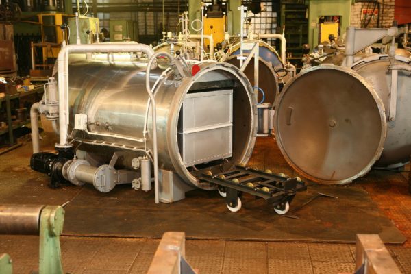  Esterilizador de vapor para conservas.
