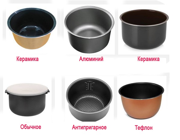 Tipos de tazones multicooker