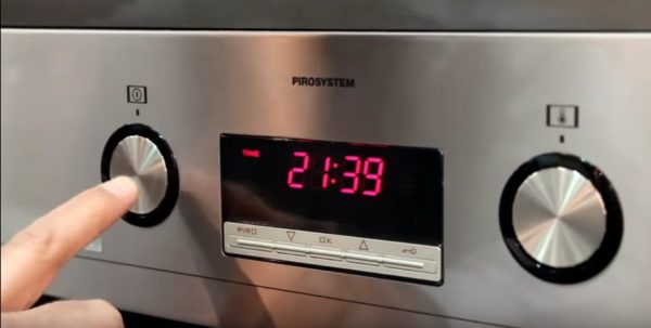 Panel de control del horno