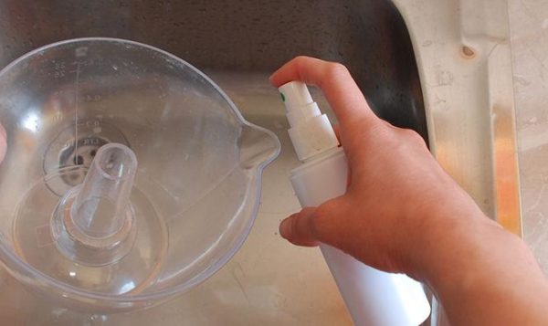  Desinfección del humidificador de aire.