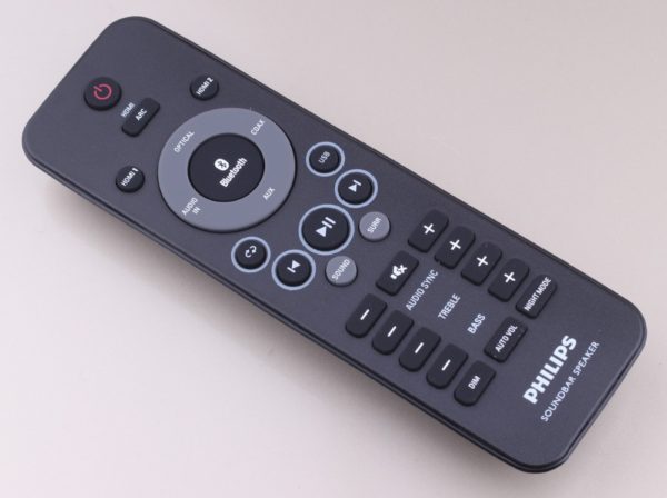  Panel de control de la barra de sonido