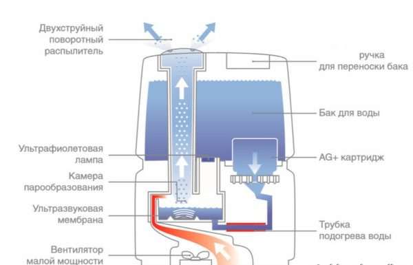 Dispositivo humidificador ultrasónico