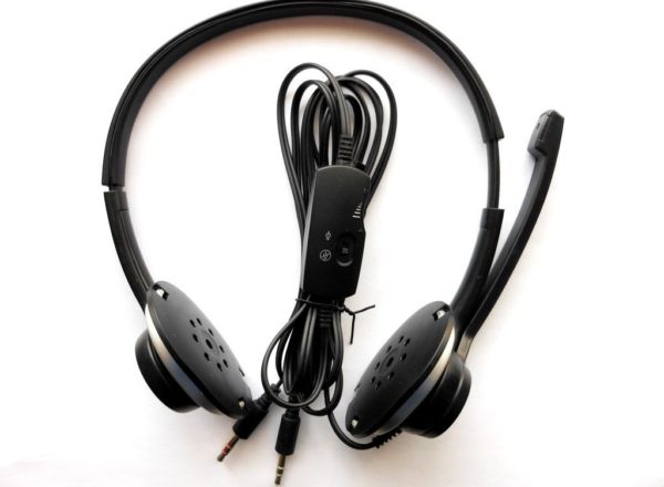 Auriculares de silencio de micrófono