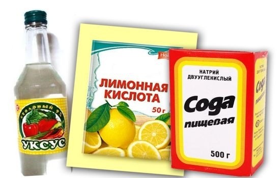  Vinagre, ácido cítrico y soda