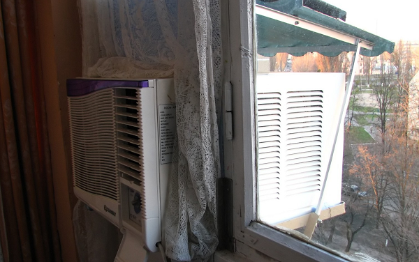  Aire acondicionado en la ventana.