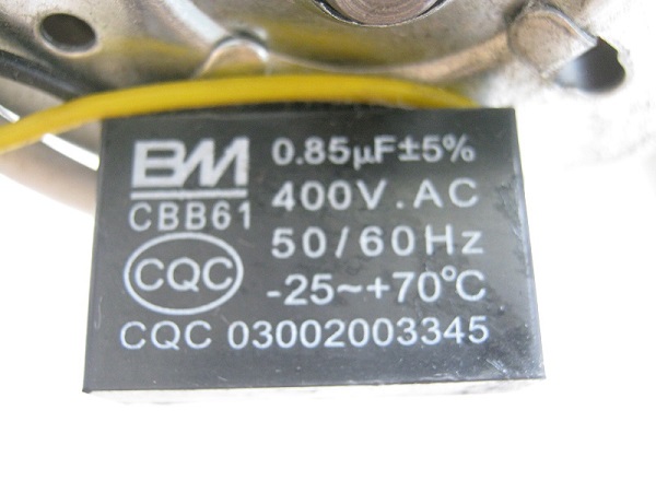  Condensador del ventilador
