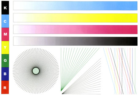  Página de prueba de la impresora a color