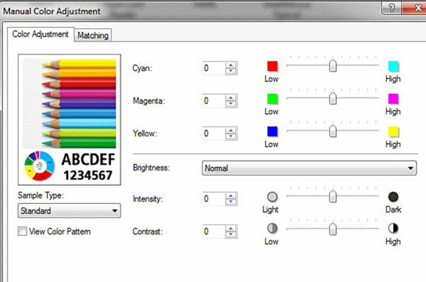  Ajustes de color