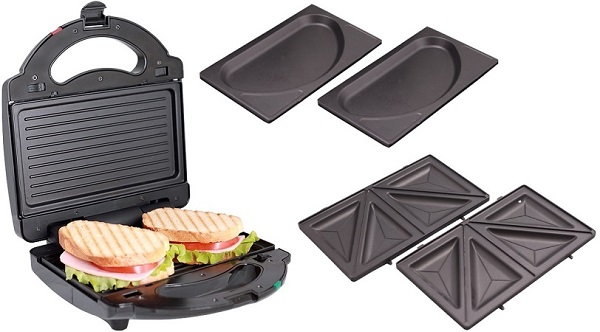  Plancha para gofres con paneles removibles