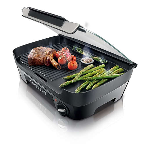  Grill con tanque de especias y líquido.