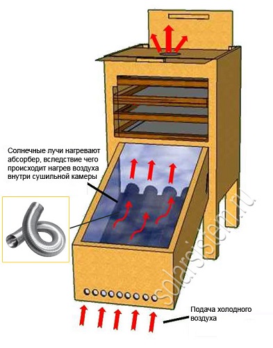  Secador solar con colector.