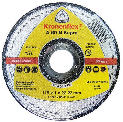  Disco para corte de metales no ferrosos.