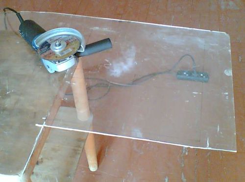 Amoladora de corte de plexiglás