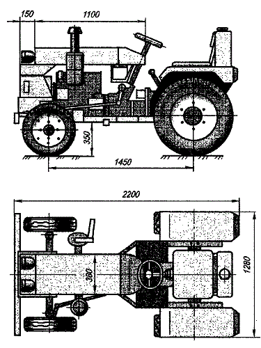 Dibujando un mini tractor.